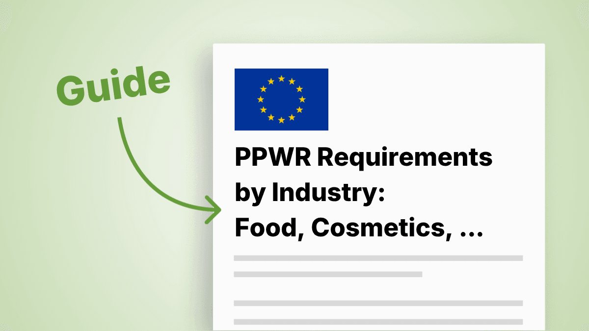 Title Image for the Article PPWR Requirements by Industry:  Food, Cosmetics, ...