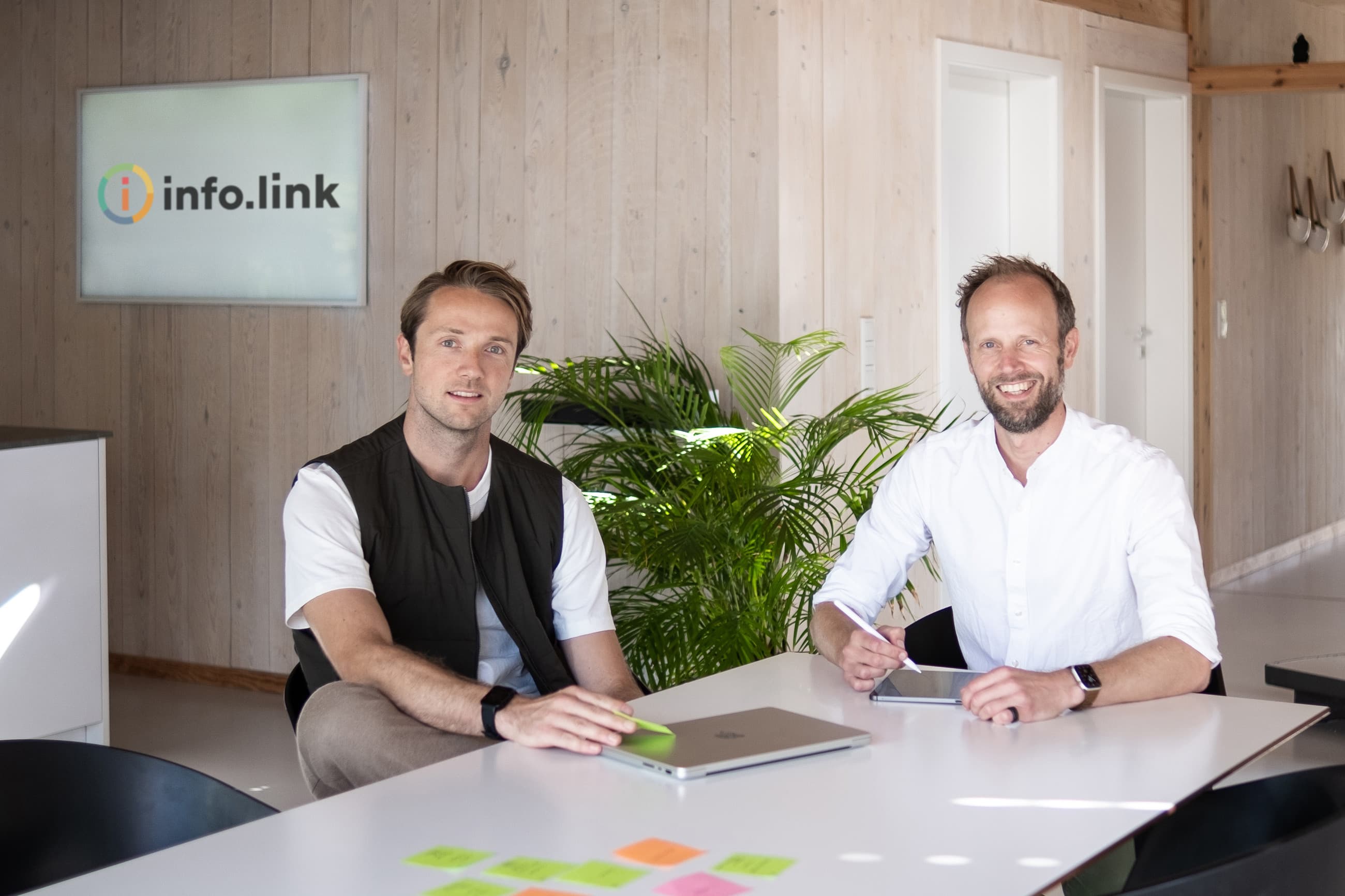 info.link founders Christoph Goeken and Max Ackermann