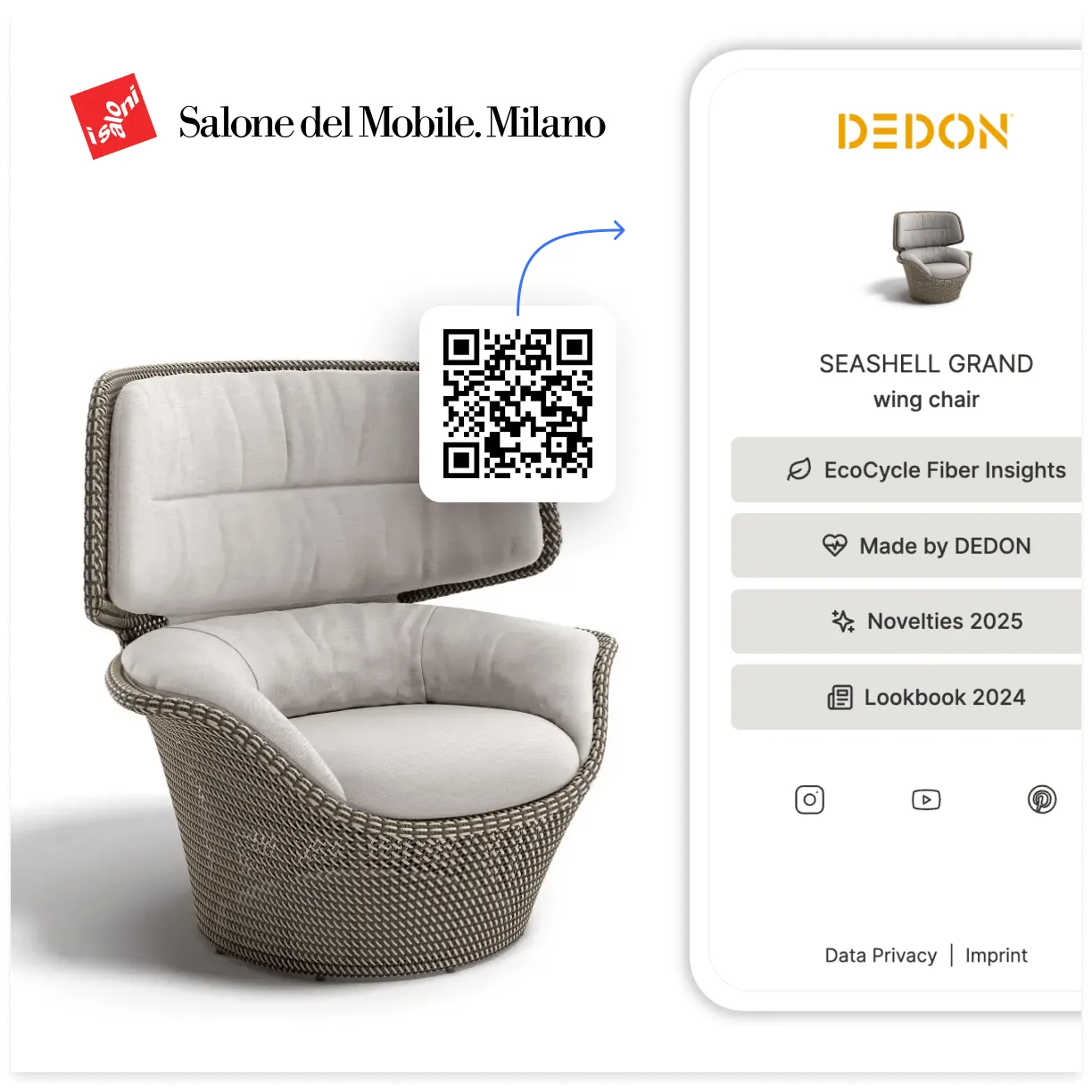 info.link page of an outdoor furniture by Dedon