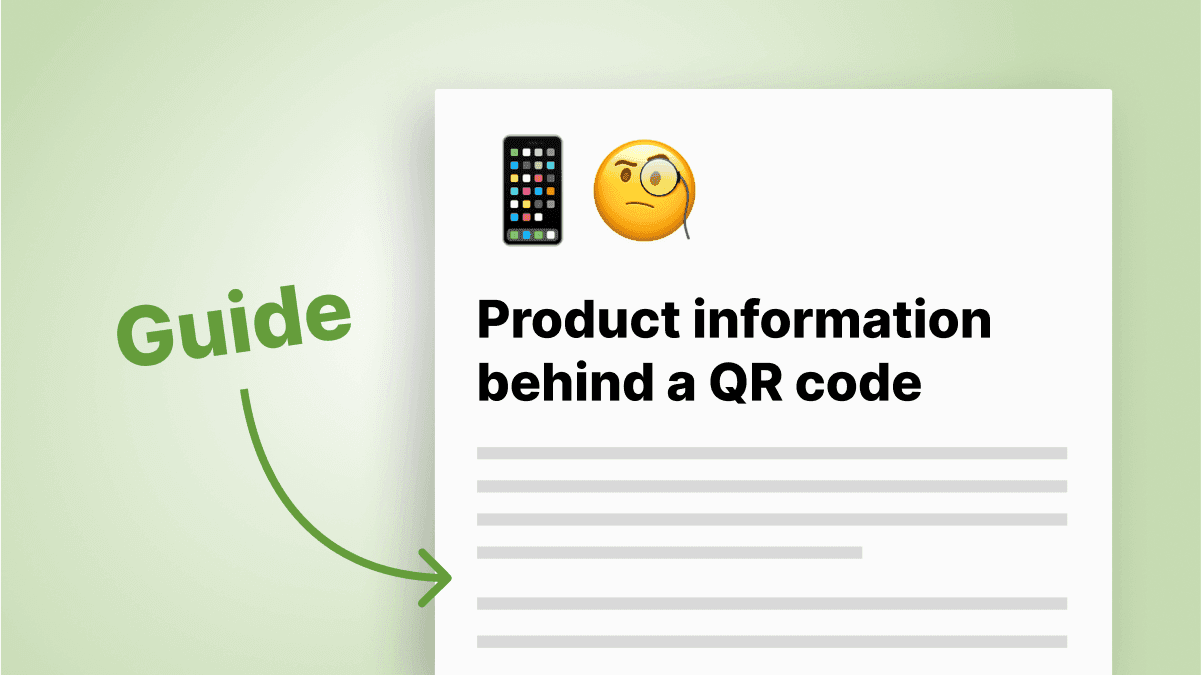 Product information behind a QR code - Guide