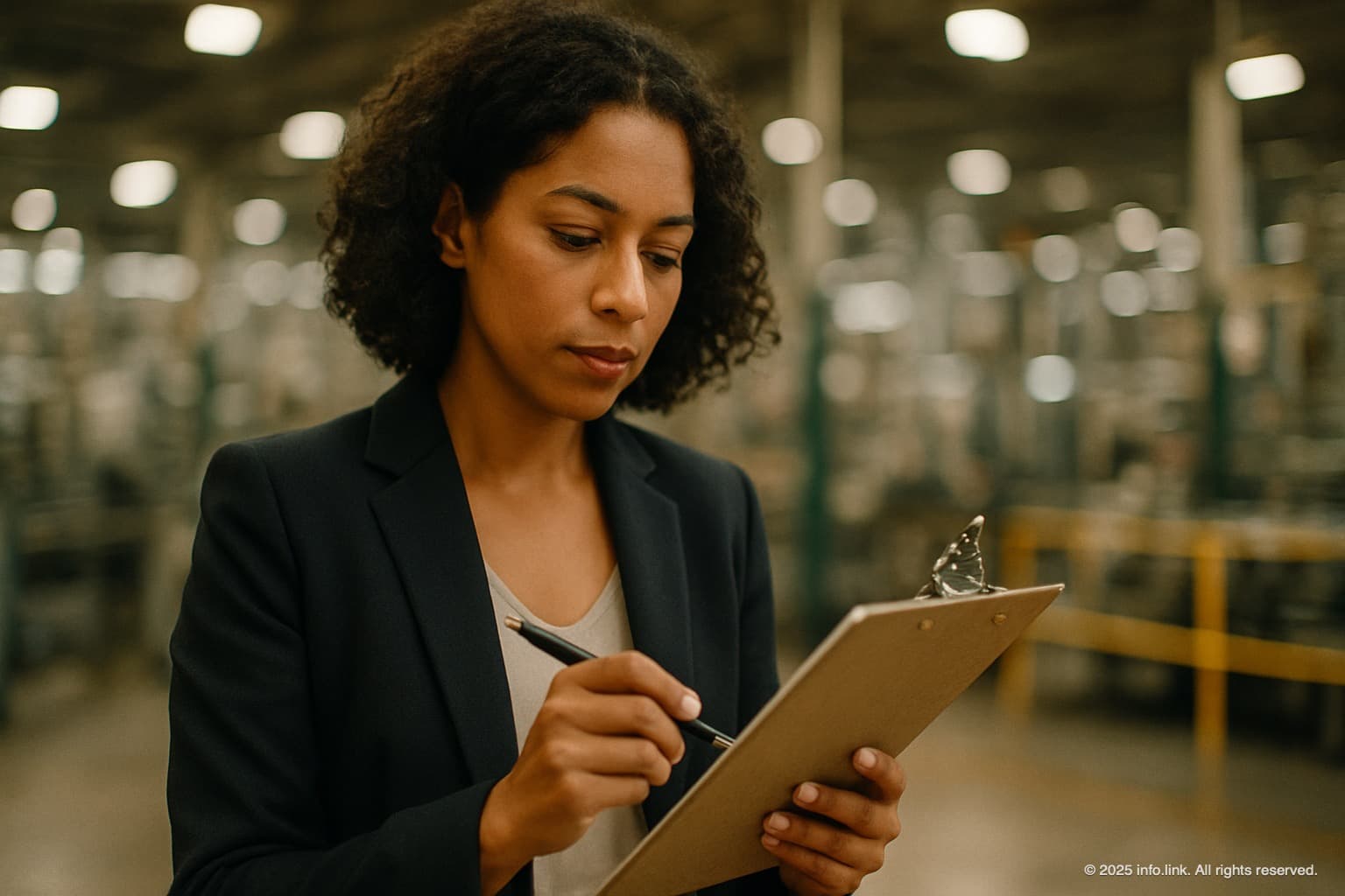 Woman works in supply chain