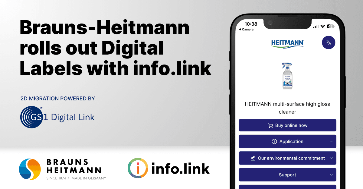 Brauns-Heitmann rolls out digital labels with info.link.